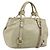 Miu Miu Hand Bag Leather 2way Beige Gold
