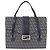 FENDI Zucchino Canvas Mamma Baguette Hand Bag Navy Silver - vista 2
