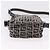 FENDI Zucchino Canvas Shoulder Bag Navy Silver - vista 9