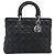 Christian Dior Lady Dior Canage Hand Bag Lamb Skin Black Silver - vista 2