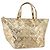 LOUIS VUITTON Monogram Miroir Bellevue PM Hand Bag Gold Dore M95762