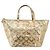 LOUIS VUITTON Monogram Miroir Bellevue PM Hand Bag Gold Dore M95762 - vista 13