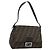 FENDI Zucca Canvas Mamma Baguette Shoulder Bag Brown Silver