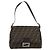 FENDI Zucca Canvas Mamma Baguette Shoulder Bag Brown Silver - vista 2