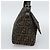 FENDI Zucca Canvas Mamma Baguette Shoulder Bag Brown Silver - vista 4