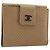 CHANEL Choco Bar line Wallet Leather Beige CC