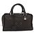 LOEWE Americana 28 Hand Bag Leather Dark Brown Silver - vista 13