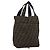 FENDI Zucca Canvas Hand Bag Black Brown