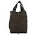 FENDI Zucca Canvas Hand Bag Black Brown - vista 2
