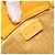 Christian Dior Lady Dior Hand Bag Canvas Yellow Gold Tone - vista 16