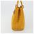Christian Dior Lady Dior Hand Bag Canvas Yellow Gold Tone - vista 4