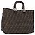 FENDI Zucca Canvas Hand Bag Brown Silver