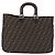 FENDI Zucca Canvas Hand Bag Brown Silver - vista 2
