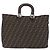 FENDI Zucca Canvas Hand Bag Brown Silver - vista 3