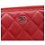 CHANEL Matelasse Long Wallet Lamb Skin Red Silver CC - vista 14