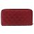 CHANEL Matelasse Long Wallet Lamb Skin Red Silver CC - vista 3