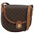 Céline CELINE Macadam Shoulder Bag PVC Leather Brown Gold Tone