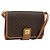 Céline CELINE Macadam Shoulder Bag PVC Leather Brown Gold Tone