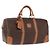 Céline CELINE Macadam Boston Bag PVC Leather Brown Gold Tone