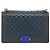 CHANEL Matelasse Boy Chanel Chain Bag Patent Leather Blue Silver CC - vista 2