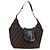 FENDI Zucca Canvas Chain Shoulder Bag Black Brown