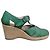 Autre Marque Sandali con zeppa vintage seventies Verde