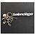 Balenciaga Kit Keychain Nero Bianco Silver hardware - vista 2