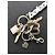 Balenciaga Kit Keychain Nero Bianco Silver hardware - vista 3