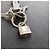 Balenciaga Kit Keychain Nero Bianco Silver hardware - vista 5
