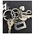 Balenciaga Kit Keychain Nero Bianco Silver hardware - vista 7