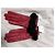Autre Marque Etéreo Lederhandschuhe Rot mit schwarzem Pelz - Ansicht 5