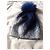 Autre Marque Berretto in lana blu navy con pompon Metallico - vista 18