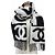 Estola de cashmere e seda com franjas Chanel Preto Branco - vista 2