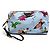 Pouch Prada 1NS693 Re-Nylon con logo triangolo e stampa Surf Blu