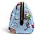 Pouch Prada 1NS693 Re-Nylon con logo triangolo e stampa Surf Blu - vista 3