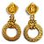 Orecchini a cerchio Chanel Vintage 29 Metal Coco Mark Chain D'oro - vista 3