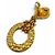 Orecchini a cerchio Chanel Vintage 29 Metal Coco Mark Chain D'oro - vista 4