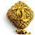 Orecchini a cerchio Chanel Vintage 29 Metal Coco Mark Chain D'oro - vista 5