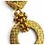 Orecchini a cerchio Chanel Vintage 29 Metal Coco Mark Chain D'oro - vista 6