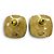 Orecchini quadrati Chanel L22 Metal Coco Mark Marrone D'oro - vista 4