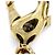 Chanel Coco Mark Perlen-Choker Halskette Golden - Ansicht 8