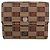 Moreau Leder Tri-fold Geldbörse Braun Beige