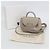 POLÈNE Numéro Un Micro Pochette in pelle da donna Grigio - vista 2