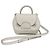 POLÈNE Numéro Un Micro Pochette in pelle da donna Bianco sporco