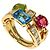 Bulgari Anello Bvlgari Allegra Multi-Stone Diamond D'oro