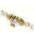 Chanel Comet Perlen-Diamant-Halskette Golden - Ansicht 6