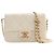 Chanel White Mini Quilted Lambskin Pearl My Perfect Single Flap Bianco