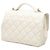 Chanel White Medium Quilted Caviar Business Affinity Top Handle Flap Bianco - vista 2