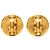 Orecchini a clip rotondi Chanel Gold CC placcati oro D'oro - vista 2