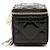 Pouch Cube Lady Dior in pelle vernita Cannage nera Micro Nero